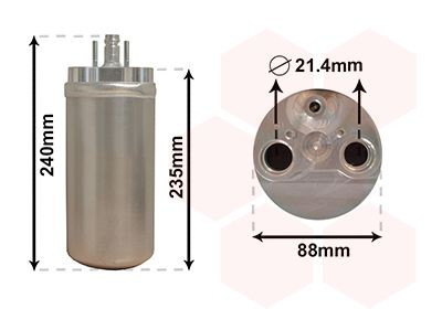 VAN WEZEL Filtre déshydratant, climatisation 4300D453 Bouteille deshydrateur clim VAN WEZEL SAFRANE 4300D453 pas cher
