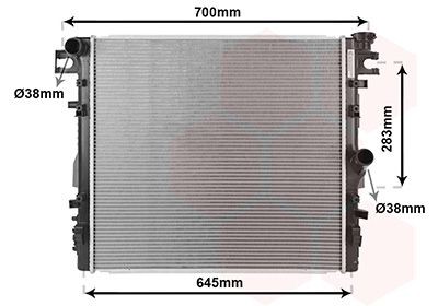 VAN WEZEL Chladič motora 21002052 Chladič vody VAN WEZEL GRAND CHEROKEE 21002052 lacné