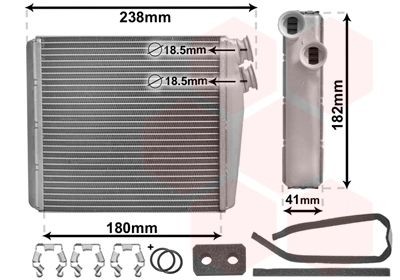 VAN WEZEL Siltummainis, Salona apsilde 59006163 59006163 *** IR PLUS *** Salona apsildes radiators LAND ROVER 88/109 VAN WEZEL
