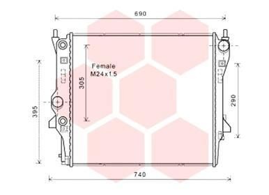 Radiator, motorkjøling VAN WEZEL 77002053 VAN WEZEL 77002053: Radiator Jaguar XJ 2018