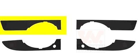 VAN WEZEL Rammer, tåkelyskaster 0326594 Tildekning, tåkelyskaster VAN WEZEL Hyundai SANTA FE 0326594