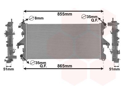 Radiators, Motora dzesēšanas sistēma VAN WEZEL 17002399 VAN WEZEL 17002399 Ūdens radiatori Citroën JUMPER 2025
