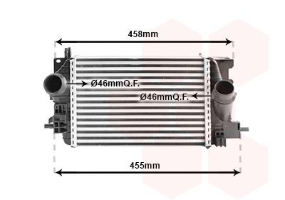 VAN WEZEL Intercooler 37004575 VAN WEZEL 37004575 Radiator intercooler Opel Meriva B prijs