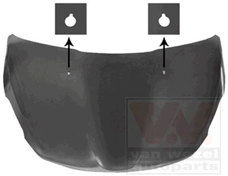 VAN WEZEL Kapott 4034660 Mootorikapott VAN WEZEL 308 4034660 odav