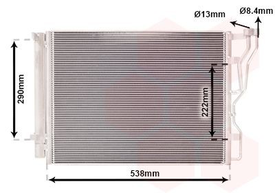 Kondensor, klimatanläggning VAN WEZEL 82005299 VAN WEZEL 82005299 Kondensor Hyundai i40 2019