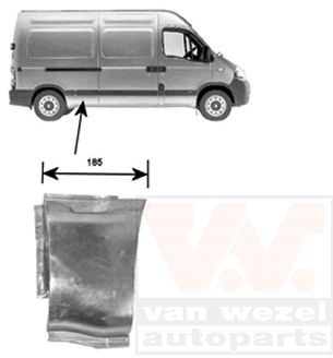 VAN WEZEL Painel lateral 4387146 VAN WEZEL 4387146 Arco da roda Infiniti QX4 originais