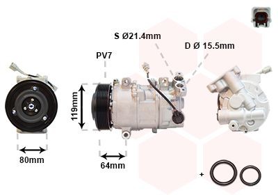 VAN WEZEL Compressor, ar condicionado 4300K492 4300K492 *** IR PLUS *** Compressor de climatização RENAULT CLIO VAN WEZEL
