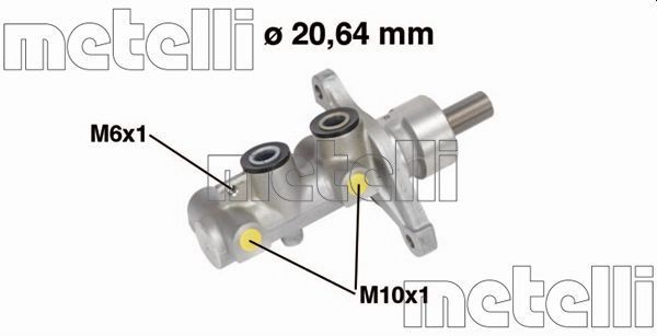 METELLI Hoofdremcilinder 05-0698 METELLI 05-0698 Hoofdremcilinder HYUNDAI Accent IV Hatchback (RB) aan een voordelige prijs