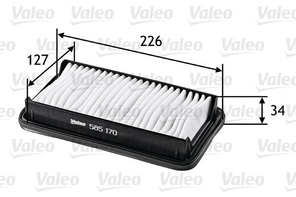 VALEO Vzduchový filter 585170 Vzduchový filter VALEO Suzuki LIANA 585170