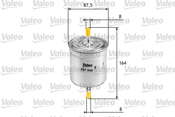 VALEO Palivový filter 587040 Palivový filter VALEO Volvo V60 587040
