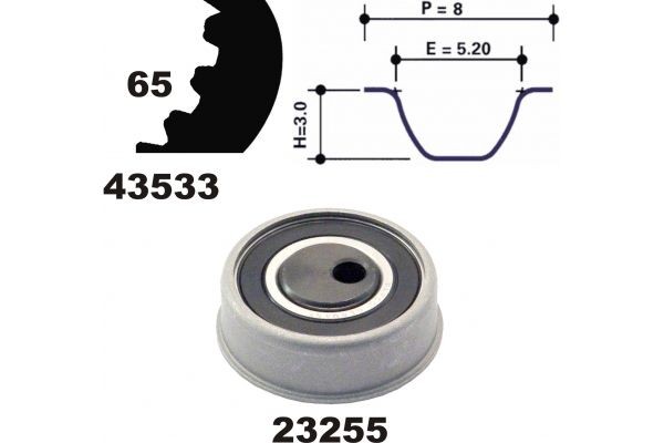 MAPCO Kit cinghia di distribuzione 23533 23533 Kit cinta distribuzione MAPCO Chevrolet