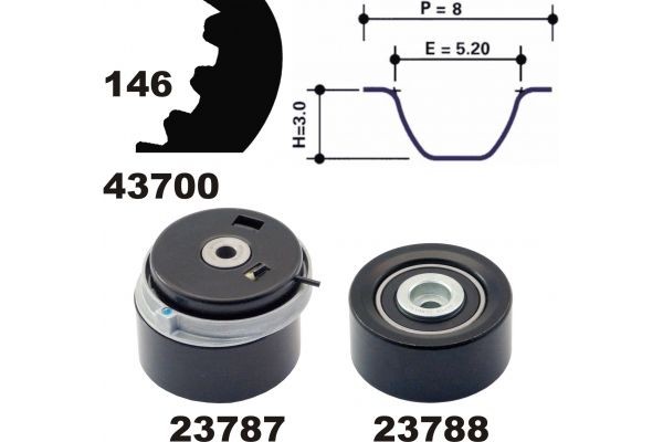 Kit cinghia di distribuzione MAPCO 23700 MAPCO 23700 costo Kit cinghia di distribuzione Chevy ORLANDO 2014