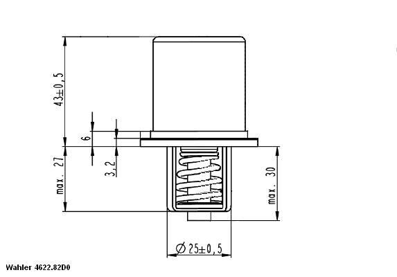 WAHLER Termostats, Eļļas dzesēšana 4622.82D0 Eļļas termostats WAHLER Volkswagen PASSAT 4622.82D0