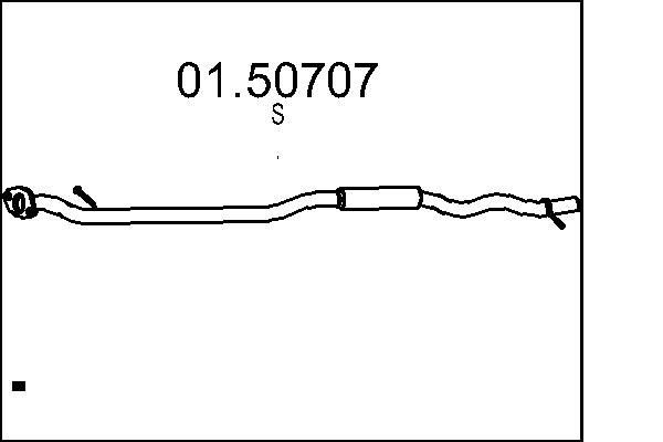 MTS Uitlaat middendemper 01.50707 01.50707 Uitlaat middendemper MTS NISSAN CHERRY