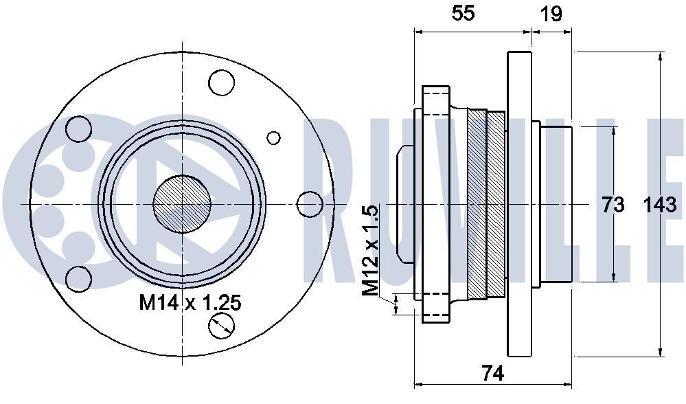 RUVILLE Knastaksel 215702 Knastaksel udstødning RUVILLE Audi A3 215702