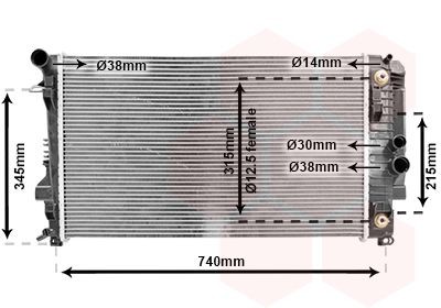 Radiateur du moteur VAN WEZEL 30002460 VAN WEZEL 30002460: Module de refroidissement Mercedes VIANO 2021