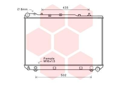 Radiador, arrefecimento do motor VAN WEZEL 81002102 VAN WEZEL 81002102: Radiador arrefecimento do motor SsangYoung KORANDO 2000