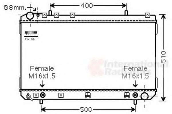 VAN WEZEL Radiateur du moteur 81002108 VAN WEZEL 81002108 Radiateur liquide de refroidissement SsangYoung KORANDO pas cher