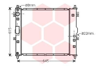 Radiateur du moteur VAN WEZEL 81002117 VAN WEZEL 81002117: Radiateur de refroidissement moteur SsangYoung REXTON 2014