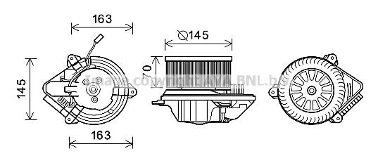 PRASCO Elektromotor vnútorného ventilátora CN8515 PRASCO CN8515 Vnútorný ventilátor Peugeot 405 15B originálne cena