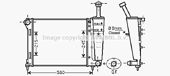 PRASCO Radiatore motore FTA2345 FTA2345 costo Radiatore PRASCO FORD COUGAR
