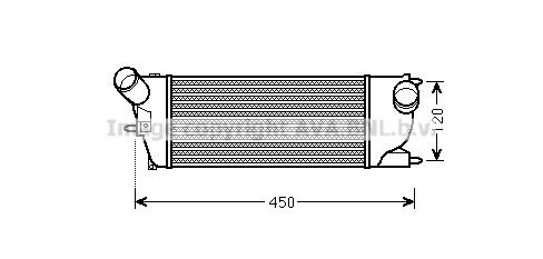 PRASCO Ιντερκούλερ PEA4345 Intercooler PRASCO Citroën C5 PEA4345