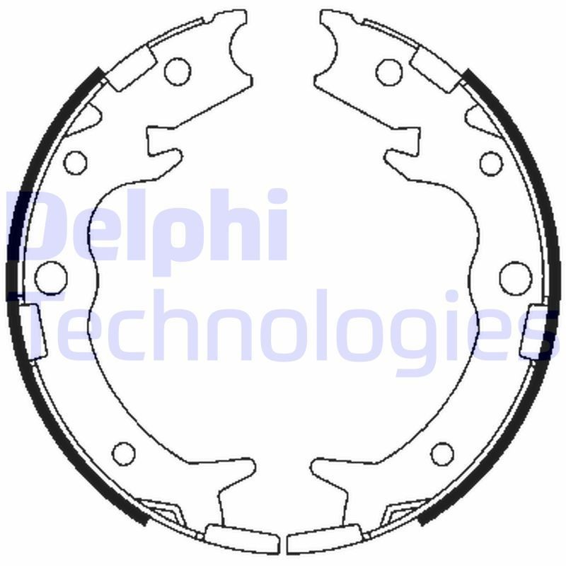DELPHI Handbromsbackar LS1900 HONDA FR-V (BE) Handbromsbackar DELPHI LS1900