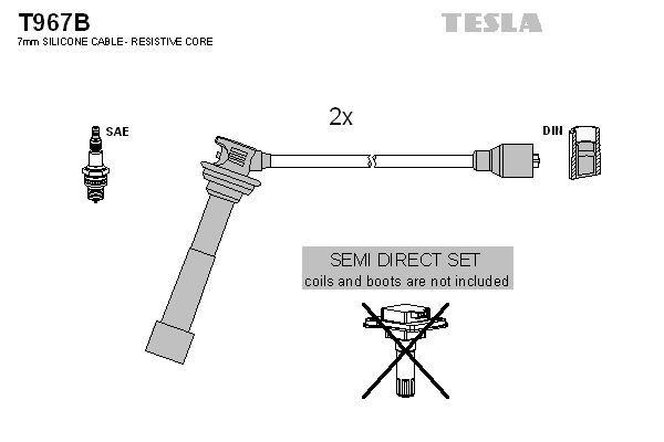 TESLA Kit de câbles d'allumage T967B TESLA T967B Faisceau d'allumage Suzuki Grand Vitara 1 à un prix avantageux