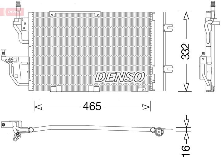 Kondenzátor klimatizácie DENSO DCN20037 DENSO DCN20037 Kondenzátor klimatizácie VAUXHALL ZAFIRA 2020