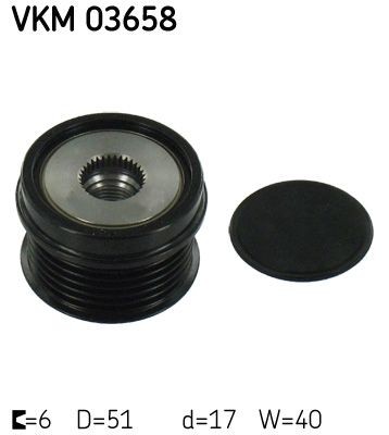 SKF Poulie roue libre, alternateur VKM 03658 Volvo 740 Poulie d'alternateur SKF VKM 03658