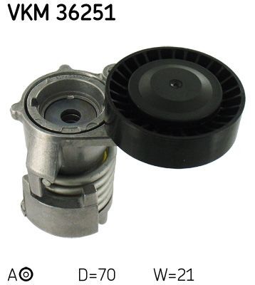 SKF Spanrol, poly V-riem VKM 36251 Volvo 940 Spanrol v-snaar SKF VKM 36251