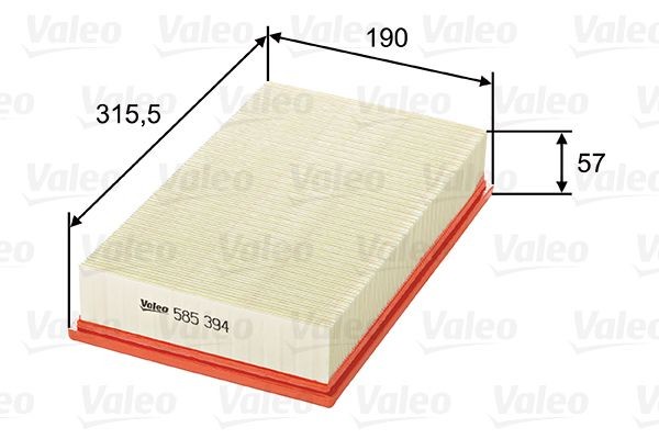 VALEO Luftfilter 585394 Luftfilter VALEO SPRINTER 585394 billig