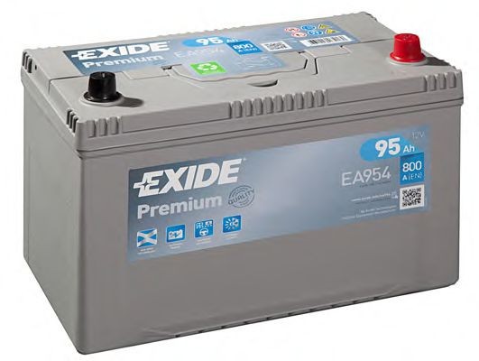 Startera akumulatoru baterija EXIDE EA954 EXIDE PREMIUM EA954 Akumulatoru baterija GREAT WALL HOVER 2015