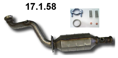 EBERSPÄCHER Katalysator 17.1.58 17.1.58 EBERSPÄCHER katalytisk omvandlare RENAULT 4