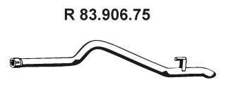 EBERSPÄCHER Avgasrör 83.906.75 LAND ROVER avgasrör EBERSPÄCHER 83.906.75