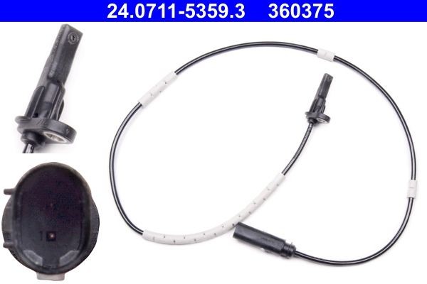 ATE ABS sensor 24.0711-5359.3 ATE 24.0711-5359.3 BMW E28 wheel speed sensor replacement