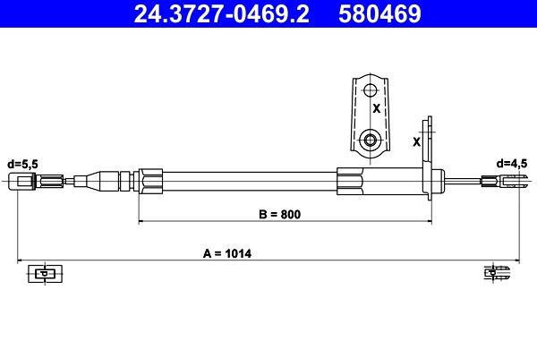 ATE Handbromsvajer 24.3727-0469.2 Byta Handbromsvajer R129 kostnad ATE 24.3727-0469.2