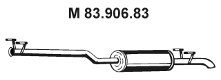 EBERSPÄCHER Midtre lydpotte 83.906.83 Midtre lyddemper EBERSPÄCHER Mercedes-Benz T2 83.906.83