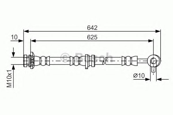 BOSCH Brake hose 1 987 481 572 1 987 481 572 BOSCH brake hose for NISSAN VANETTE