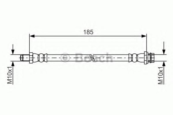 BOSCH Bremžu šļūtene 1 987 481 564 Bremžu šļūtenes BOSCH Volvo 480 E 1 987 481 564
