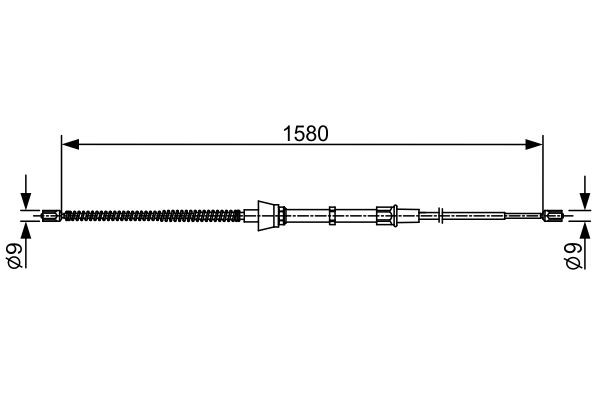 BOSCH Tautrekk, håndbremse 1 987 482 446 1 987 482 446 Bremsewire SEAT ATECA BOSCH