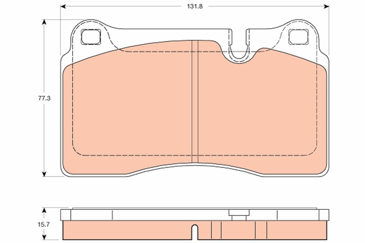 Brake pad set TRW GDB2048 TRW GDB2048 2011 ASTON MARTIN VANTAGE brake pads replacement