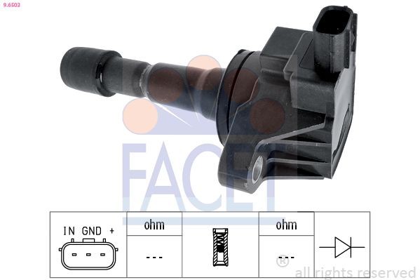 FACET Bobina d'accensione 9.6503 FACET 9.6503 Bobina candela Honda CRZ ZF prezzo