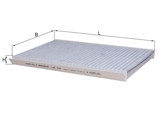 Filtre d'habitacle MAHLE LAK 422 MAHLE LAK 422: Filtre à air de l'habitacle Fiat PALIO 2007