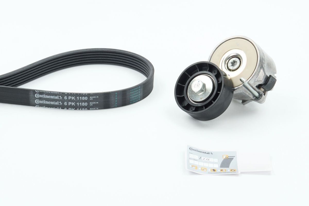 Jogo de correias trapezoidais estriadas CONTITECH 6PK1180K3 CONTITECH 6PK1180K3: Jogo de correias trapezoidais estriadas Opel AGILA 2013