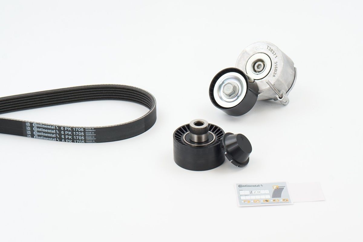 CONTITECH Jeu de courroies trapézoïdales à nervures 6PK1705K2 Kit de courroie d'accessoire CONTITECH 308 6PK1705K2 pas cher