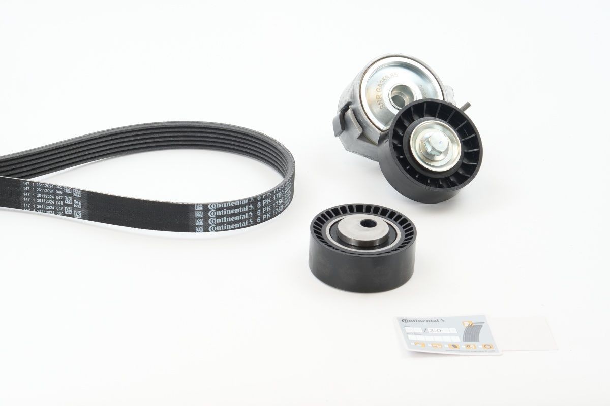 CONTITECH Drivremssats 6PK1750K1 CONTITECH 6PK1750K1 Flerspårsremssats PEUGEOT 306