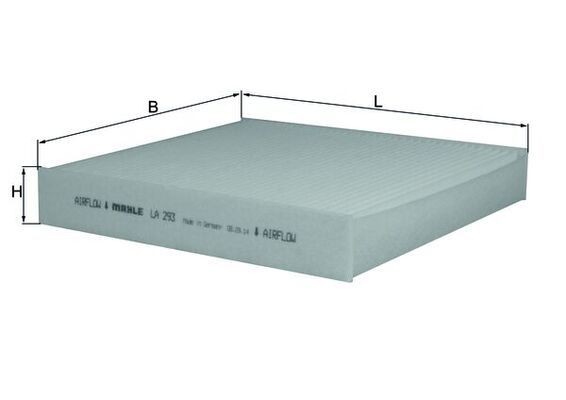 MAHLE Kupéfilter LA 293 MAHLE LA 293 Kupéfilter Ford Escort Mk3 original