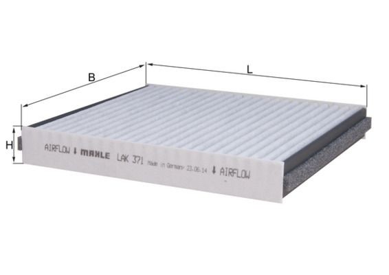 MAHLE Φίλτρο, αέρας εσωτερικού χώρου LAK 371 Φίλτρο αέρα εσωτερικού χώρου MAHLE Infiniti FX LAK 371