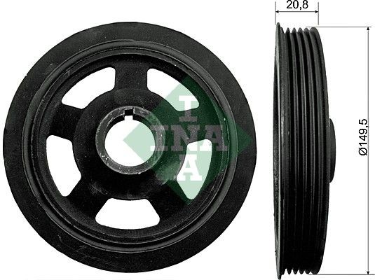 INA Hihnapyörä, kampiakseli 544 0092 10 INA 544 0092 10 Hyundai i30 fd kampiakselin hihnapyörä hinta